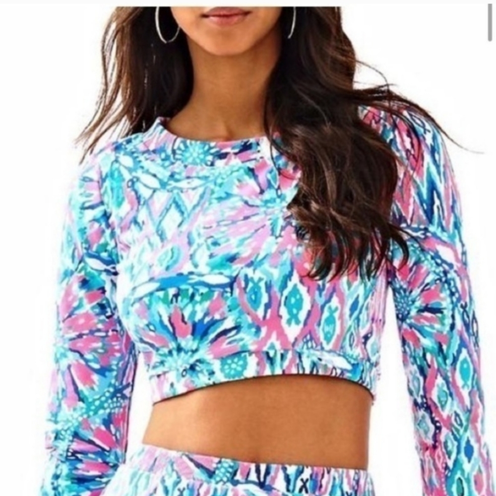 Lilly Pulitzer Carlita XS Tiki Pink Shake It Up *TOP ONLY